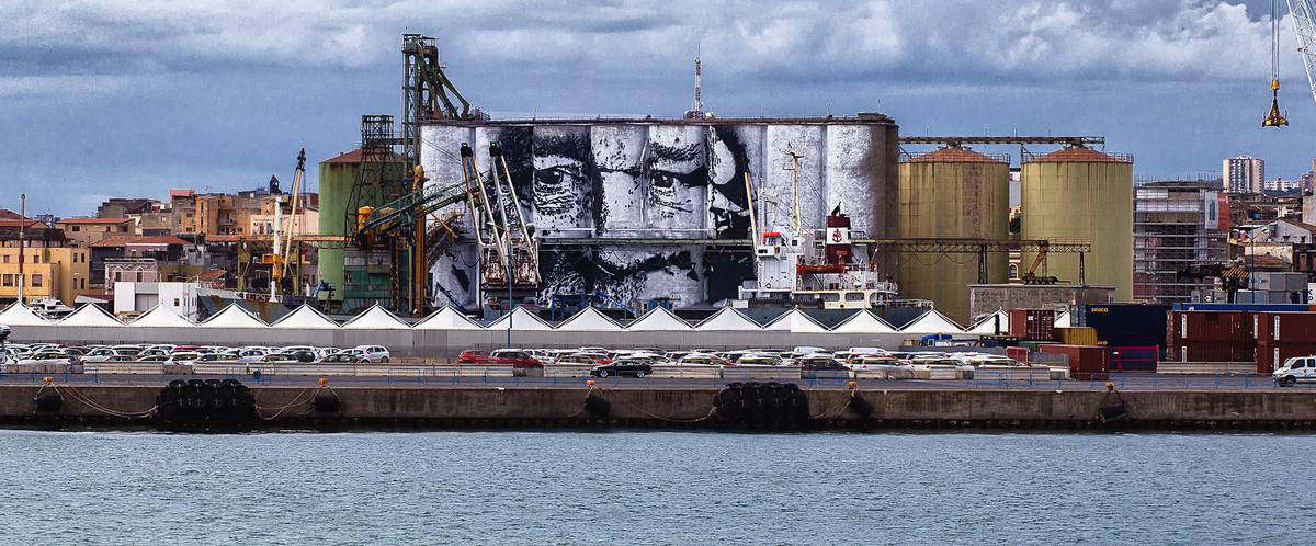 Silos Catania - Il murales di Vhils